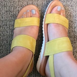 Yellow Strappy Sandals